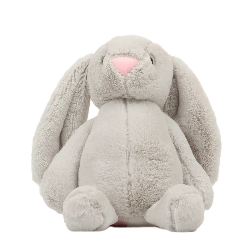 
38cm Good Quality Bunny Rabbit Stuffed Animal Pillow Lifelike Rabbit Doll Hand Puppet for Gift 