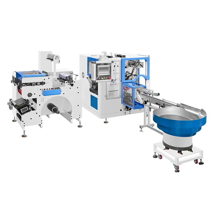 Easy  Use  Label Stock Sticker 4 Spindles Glueless Auto Non-Stop Turret Rewinder