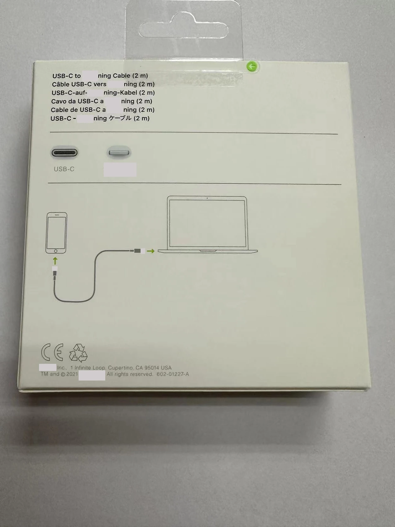 Original USB-C to Lighting Cable 2M MKQ42ZM/A Model A1702 UPC 888462496988 8PIN Charging Cable For iPhone 12 13 14 15 Pro Max