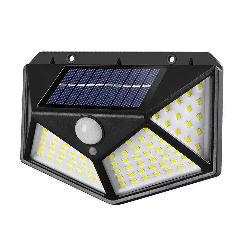 Best Sale Amazon China Supplier Waterproof Outdoor Motion Sensor Infrared Wall Lamp, 100 Led Garden Sensor Solar Light