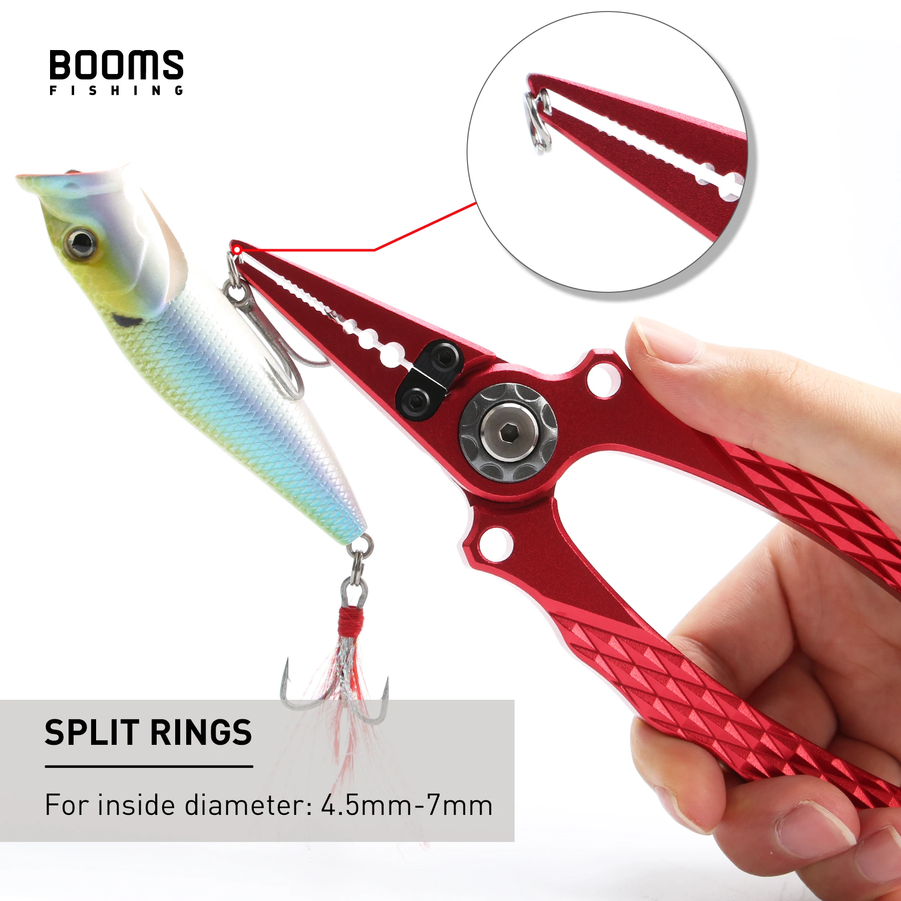 7.04in 0.21lb Stainless Steel Fishing Plier Line Cutting Split Ring Outdoor Hook Remover Multifunctional X12 Fishing Pliers