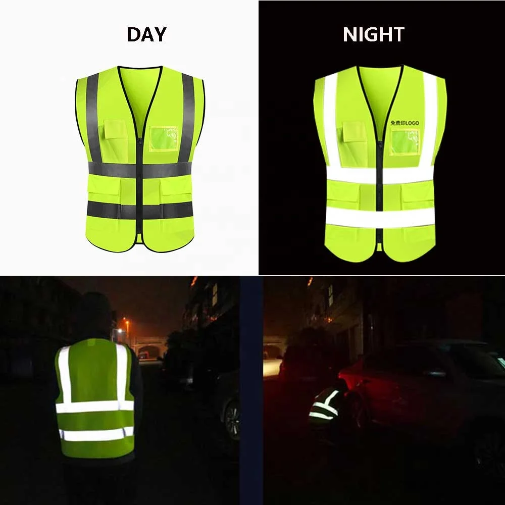 
Safety Vest Garment 100% Polyester Reflective Vest Custom Printed Logo for Construction and Garden Building 