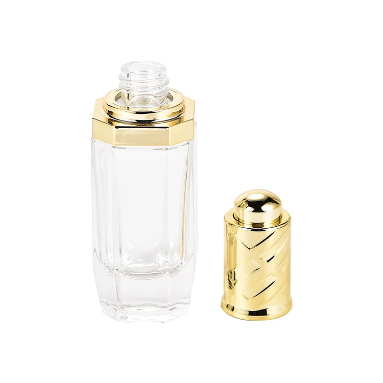 New Design 30g 50g 30ml 50ml 110ml 130ml Luxury Color Skincare Cosmetic Glass Bottle/jar Set With Golden Lotion Pump And Dropper