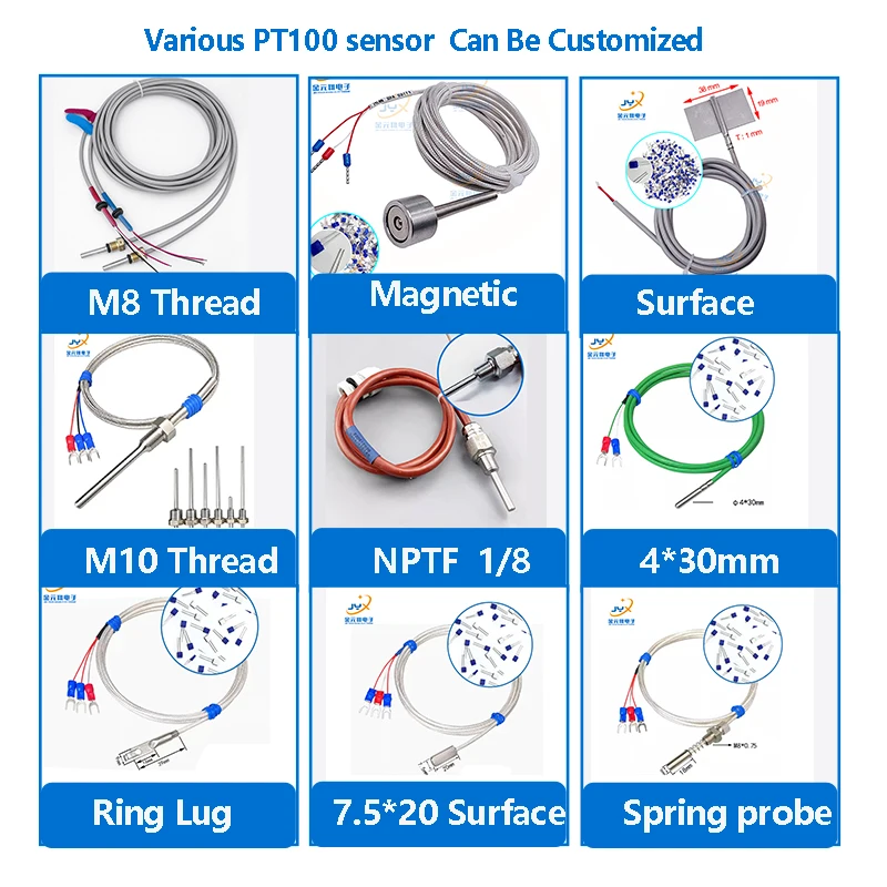 Tube 3*30mm 3wire class B PT100 RTD PT1000 Temperature Sensor  2.5m