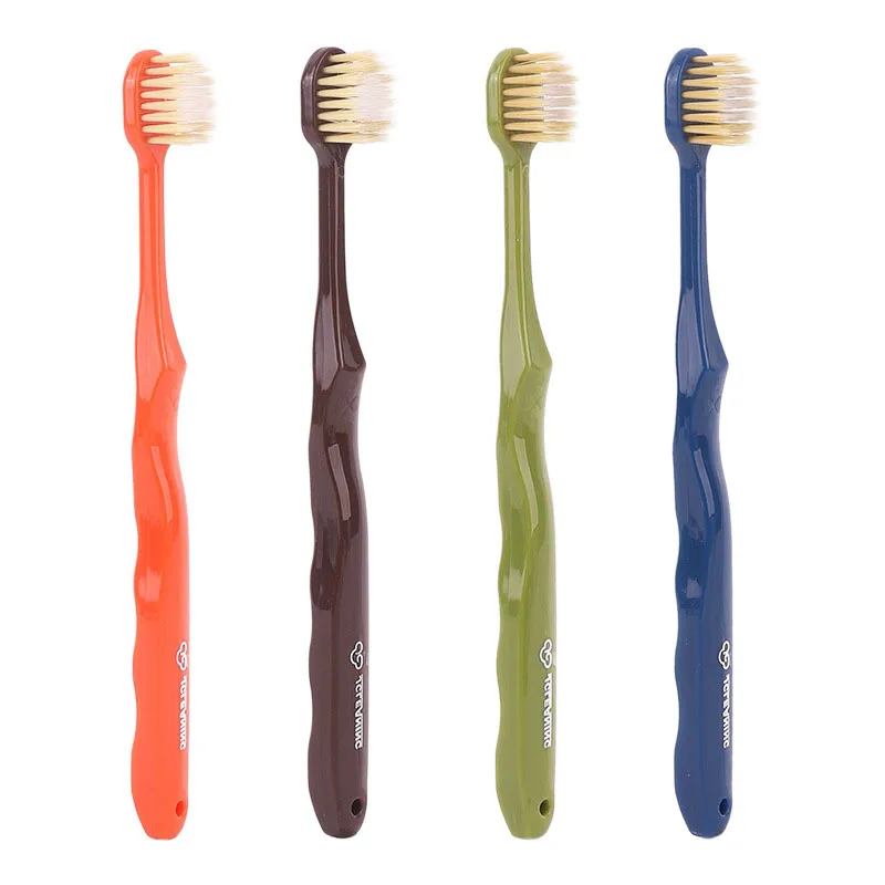 High quality plastic brushcleaning adult bristle soft tooth brush with wide head