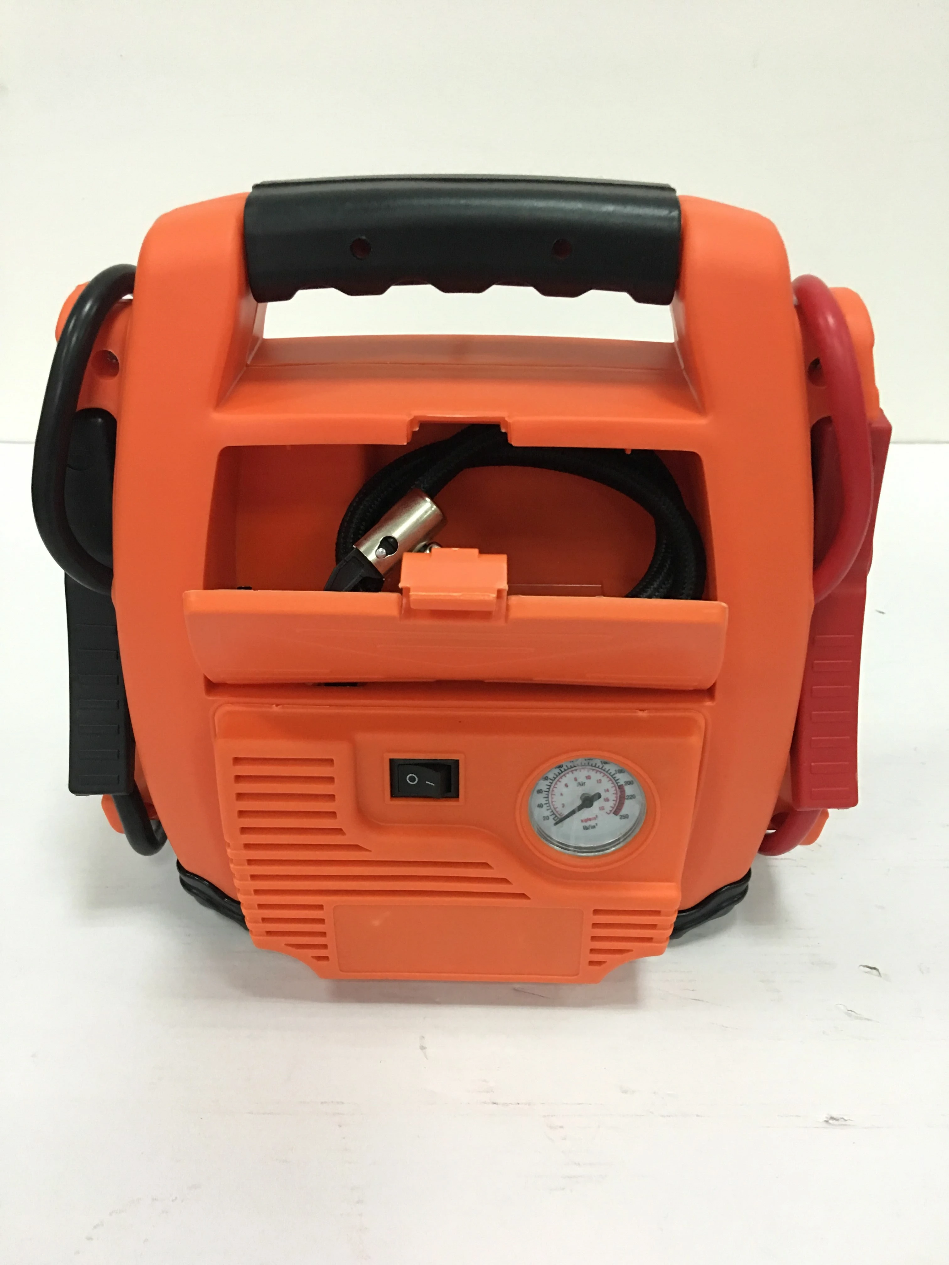 12V  smart car jump starter power station with air compressor and usb emergency booster