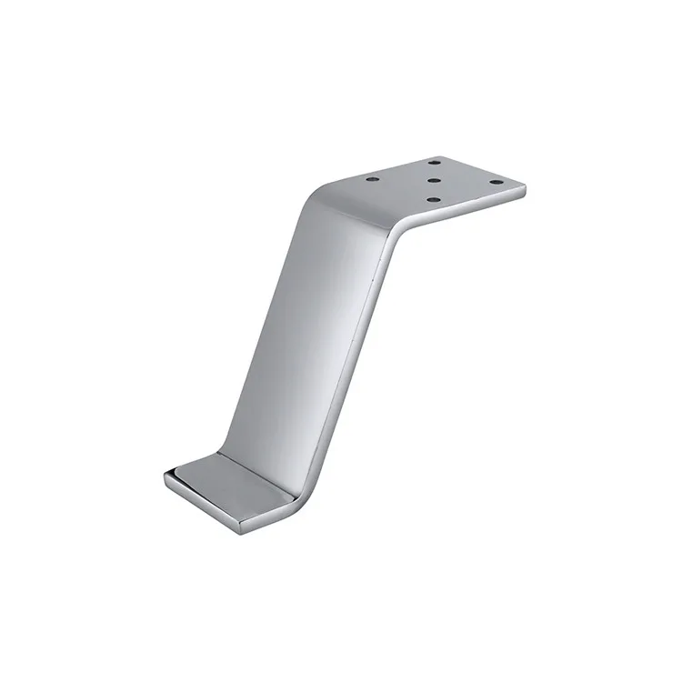 Factory Direct Sale Curved Shape Metal Plate Furniture Feet Accessories Chrome Sofa Leg for TV Cabinet