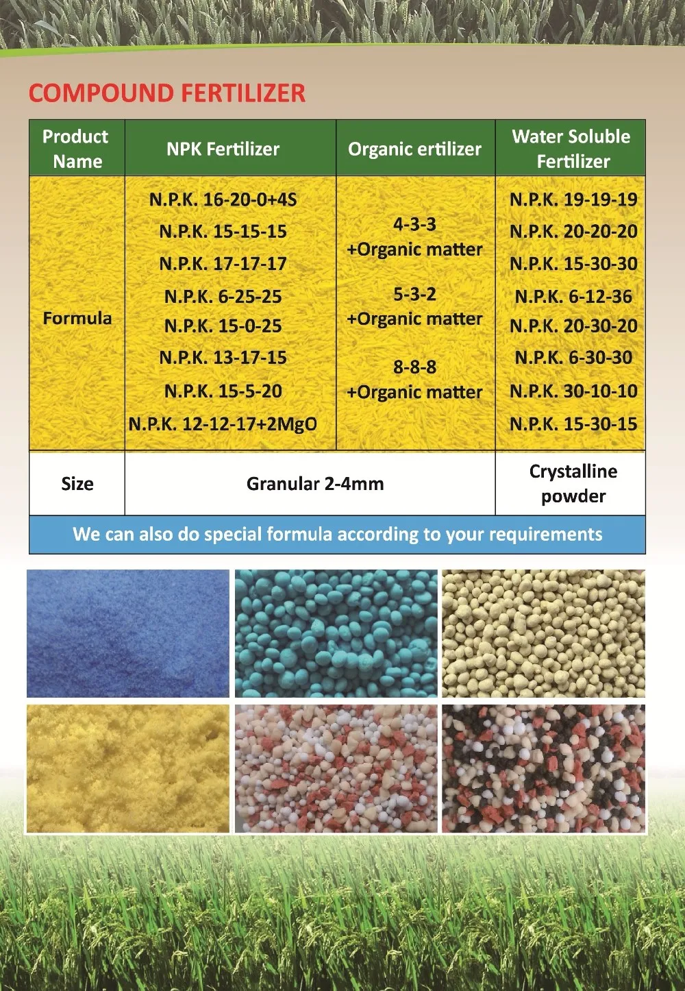 NPK 15-30-15 , npk water-soluble Fertilizer