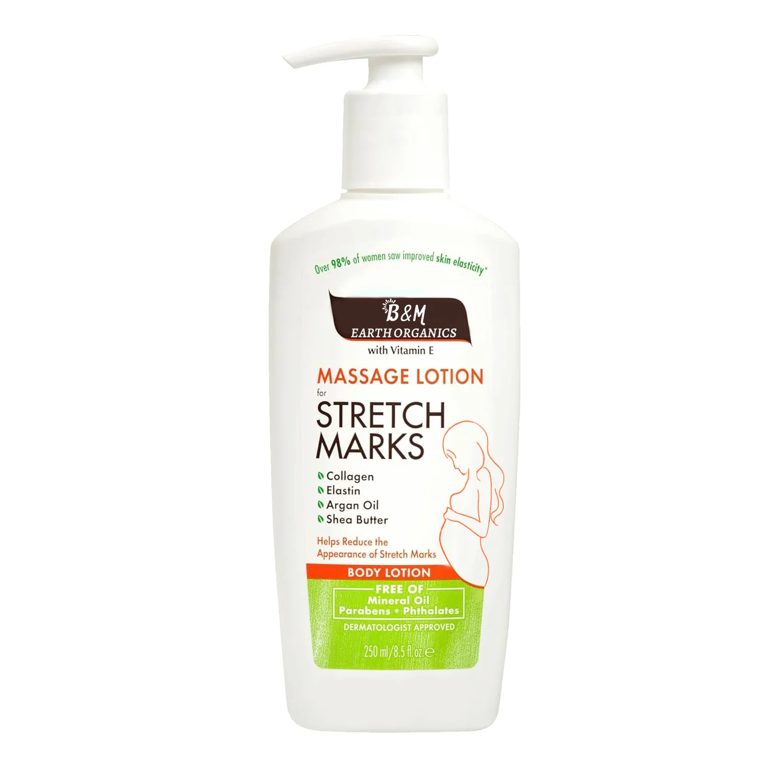 Cocoa Butter Formula Massage Lotion For Stretch Marks Pregnancy Skin Care Belly Cream Collagen Elastin Argan OIl Shea Butter
