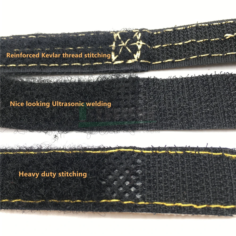 Adjustable Logo printed Hook and Loop Grippy backed with Rubber Silicone Nylon Rc velcroe Straps