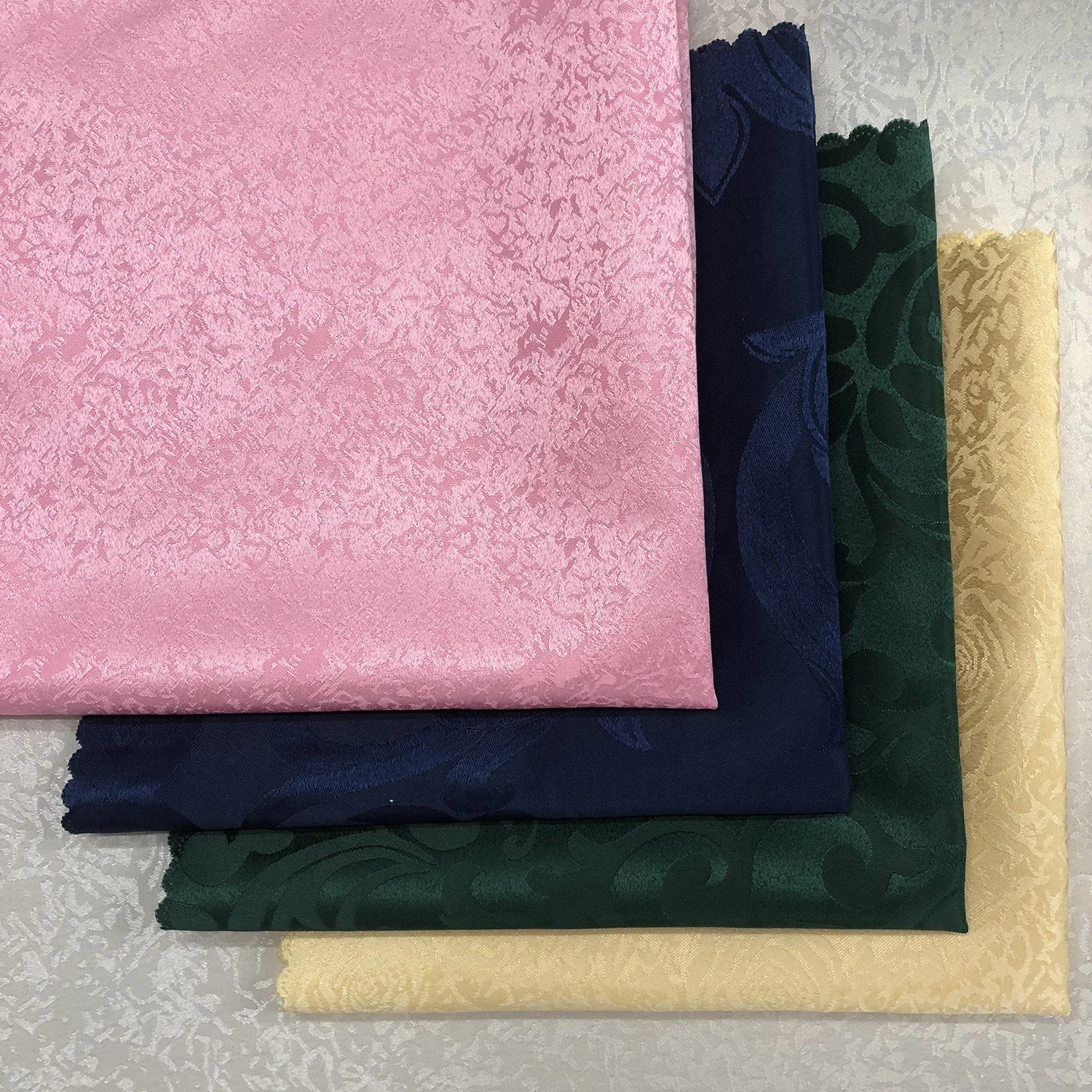 Premium Polyester Square Damask Cloth Table Napkins for wedding party