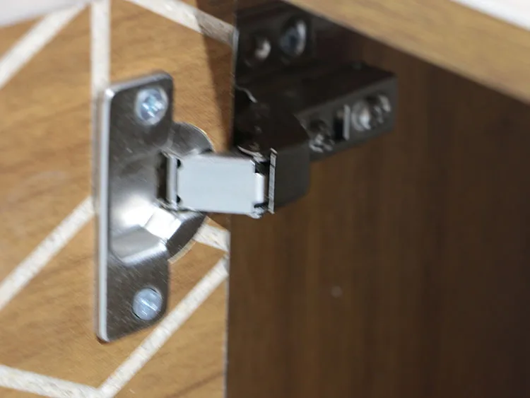 Metal feet tv cabinet modern with silk print doors living room furniture with storage cabinet