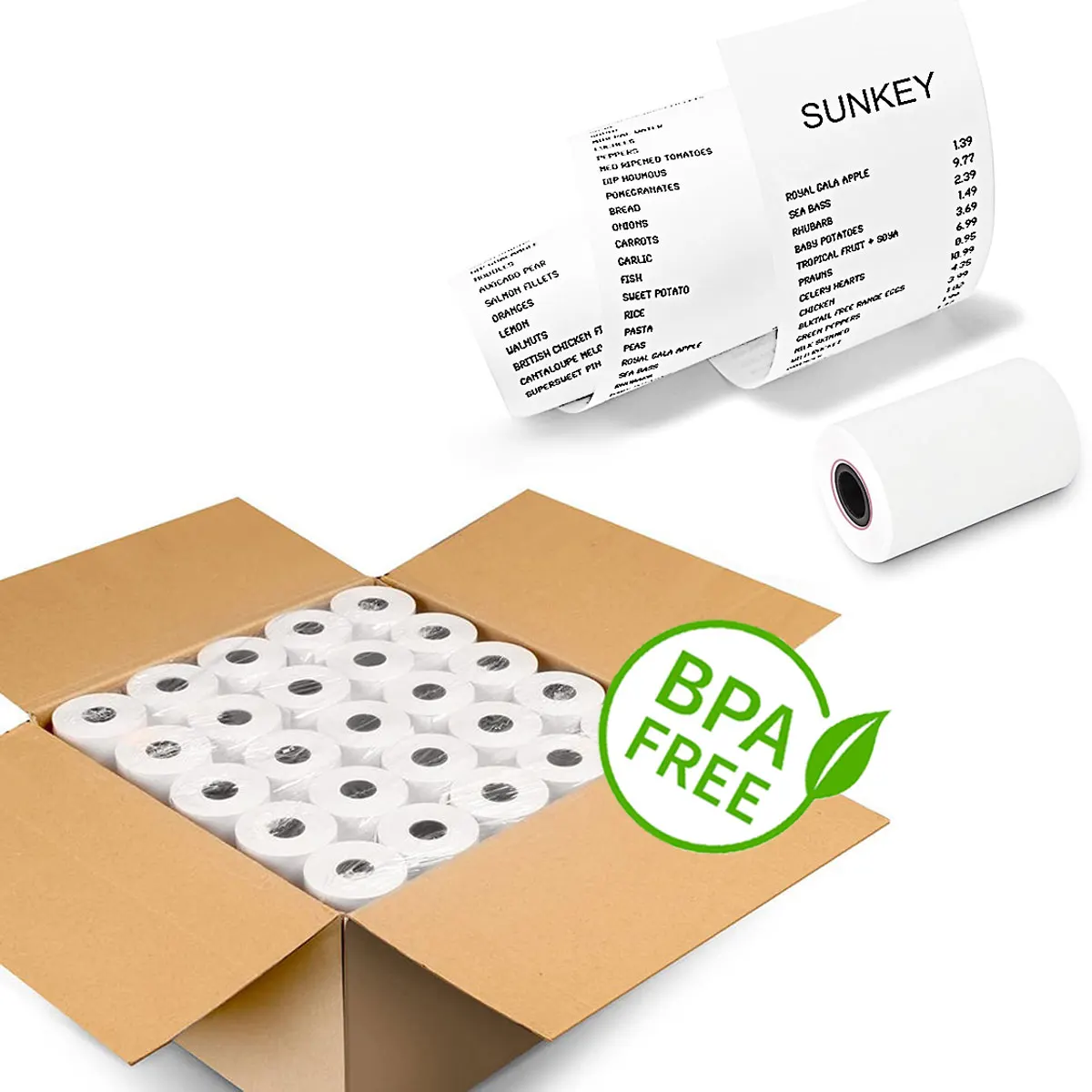 AA Grade BPA Free Papel Termico Tape 80x80 Coated Chemical Thermal Invoice Bill Credit Card Machine Pos Cash Tharmal Paper Roll