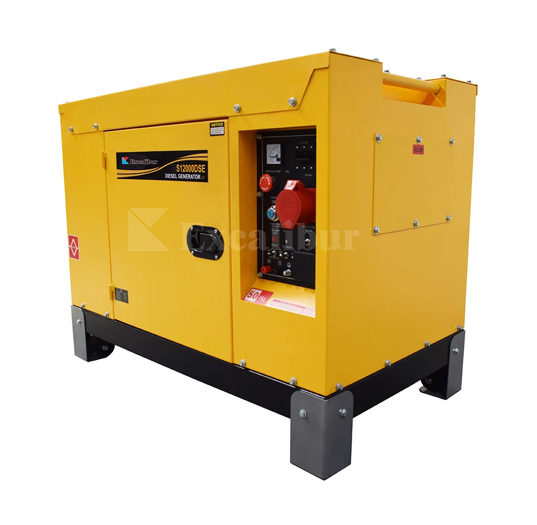 Excalibur Trailer Generator Air Cooled 10Kw 12Kw 15Kw 380V 400V Three Phase Diesel Generator For Industry Using