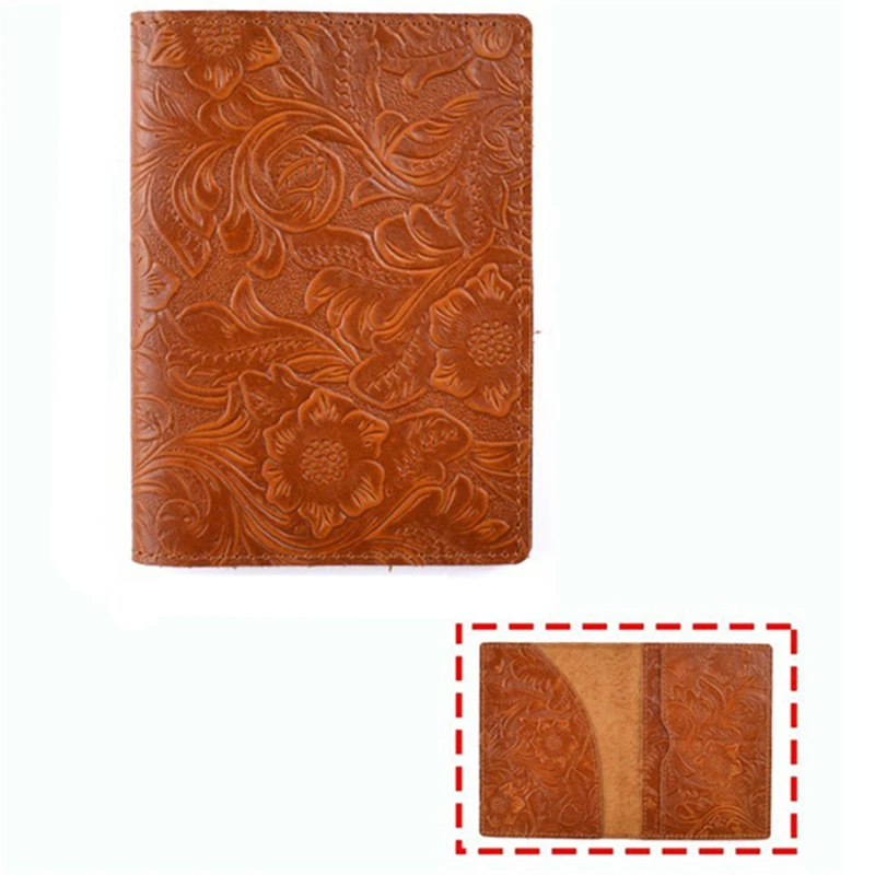 High Quality Retro Custom ID Credit Card Holder Genuine Leather Passport Cover Holder For Unisex