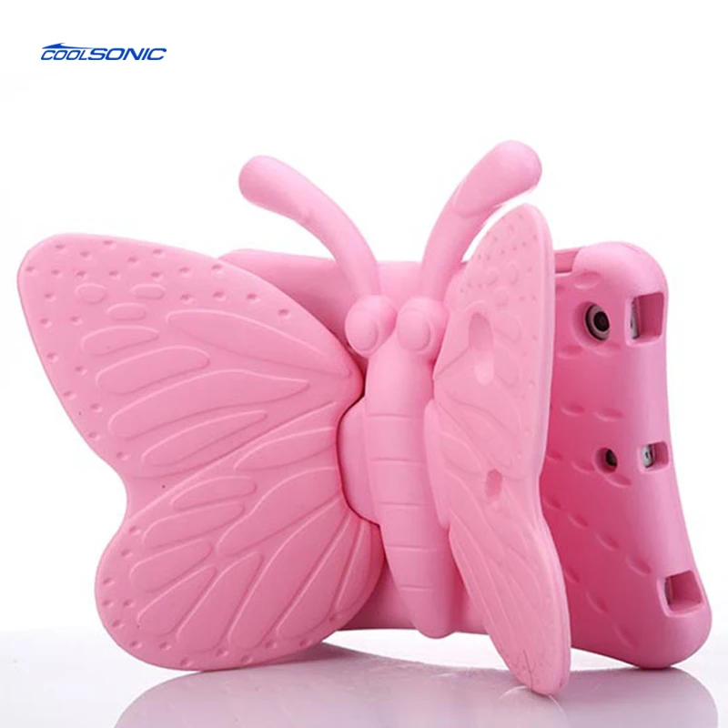 For Ipad 2/3/4 Case Cover Butterfly EVA Rubber Cartoon children cover eva foam tablet case estuches tablet for ipad case