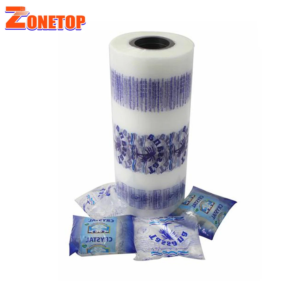 Manufacture custom printed plastic wrapping film ldpe roll pure drinking water bag