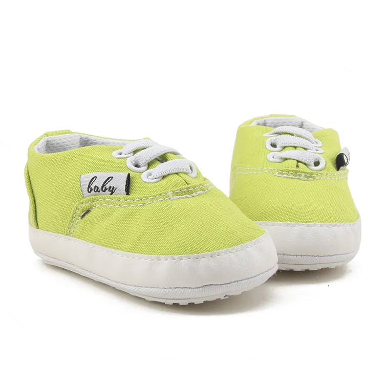 
Wholesale princess light soft manufacturer candy color sports green natural prewalker baby casual shoes 