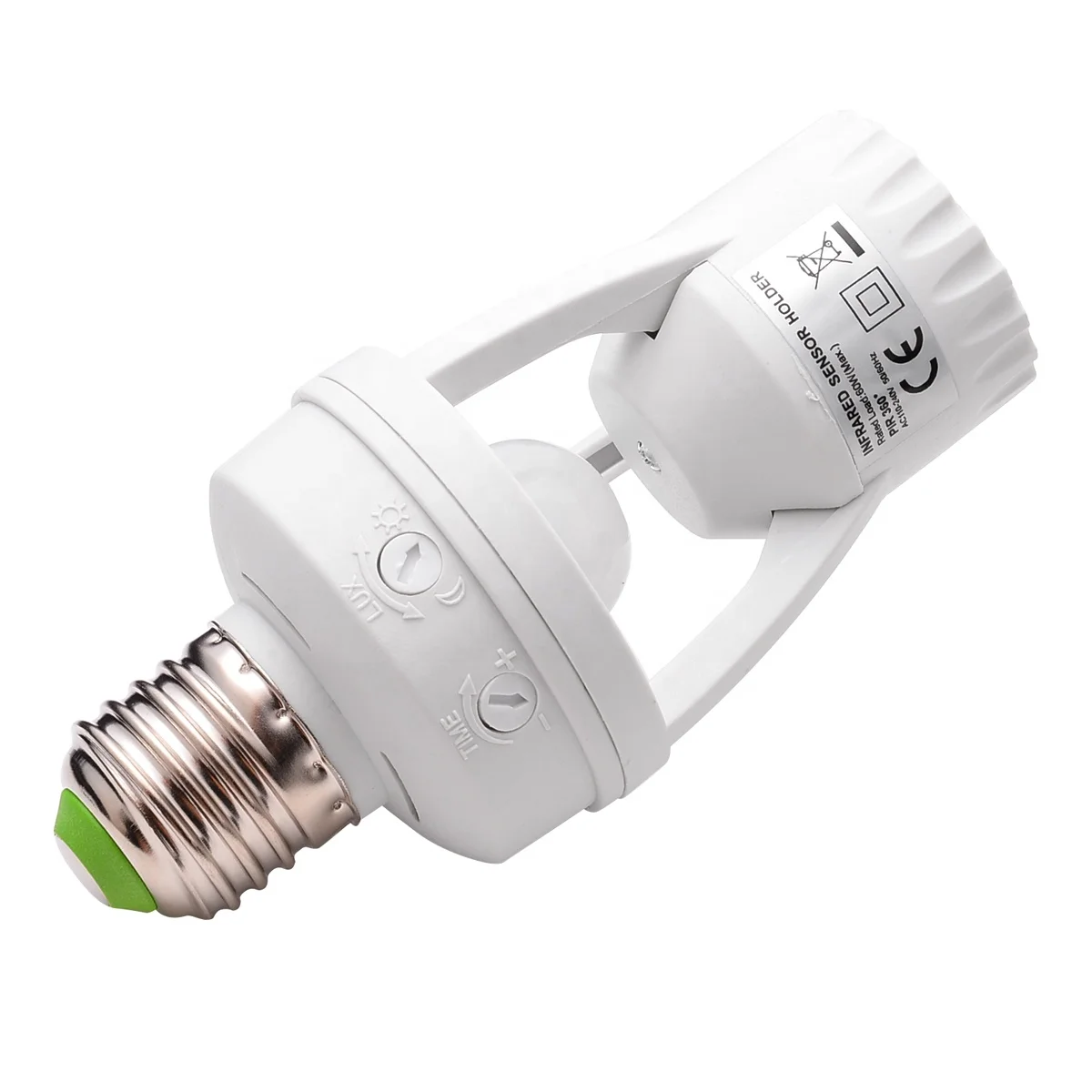 360 Degree PIR Induction Motion Sensor E27 Plug Socket LED Light Infrared Motion Sensor  Lamp Holder