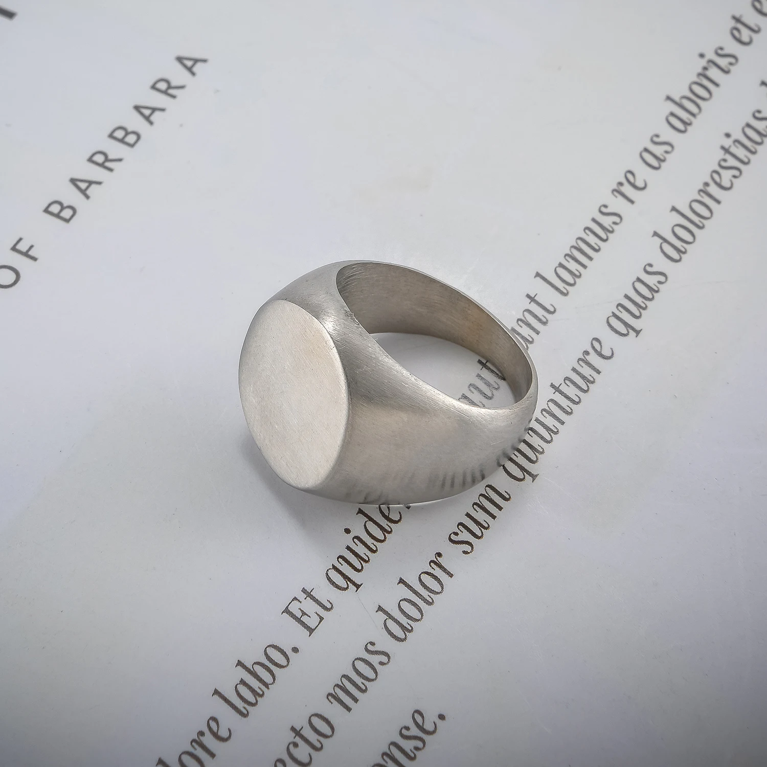 Silver Ring Designs Men In Stock High Quality Minimalist Blank Signet Ring Manufacturers Jewelry