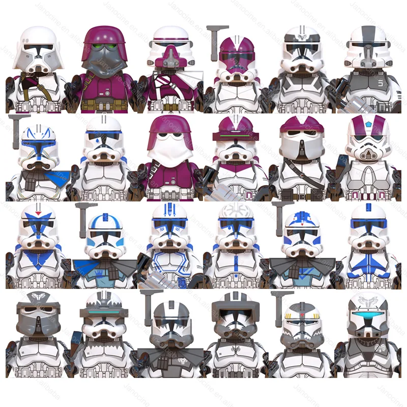 WM6126 6127 6128 KT1064 WM Blocks ARC Clone Trooper Minifigs Space Wars Mini Action Figures Building Blocks Kids Toys