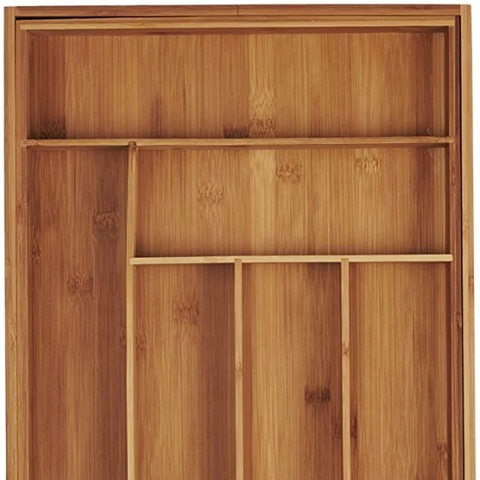 Bamboo Expandable Kitchen Utensils Drawer Organizer Bamboo Silverware Organizer