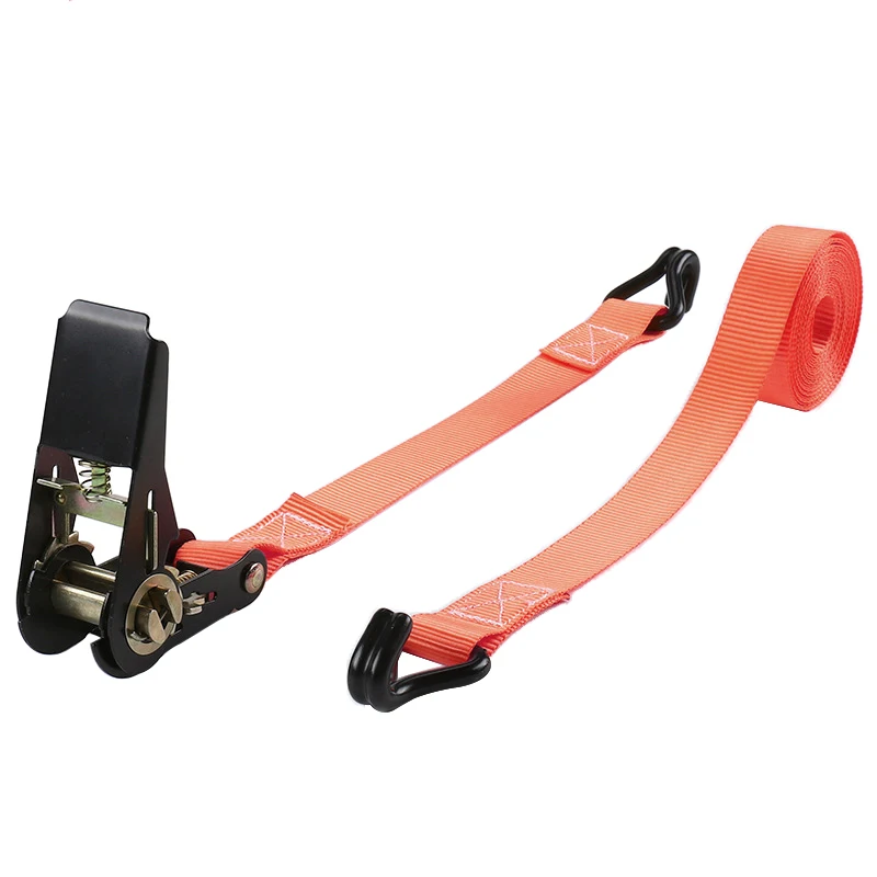 25mm Metal Steel Black Finish Double J Hook Cargo Lashing Ratchet Tensioner