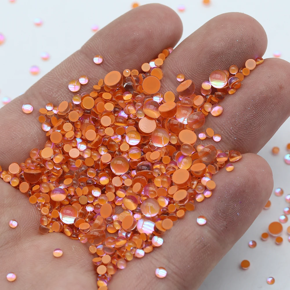 XULIN SS6-SS20  Mermaid Beads Glass Rhinestone Crystal Aurora Nail Art Decorations