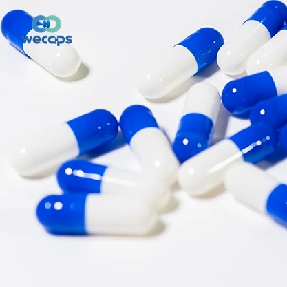 Wecaps Hot Sale Blue Gelatin Empty Capsule Gelatin Pill Capsules Separated Empty Hard Gelatin Capsules