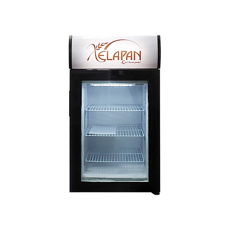 Meisda SD50B 50L Three-Layered Tempered Glass Door Single-Temperature Freezer for Grocery Shop Ice Cream Frozen Food