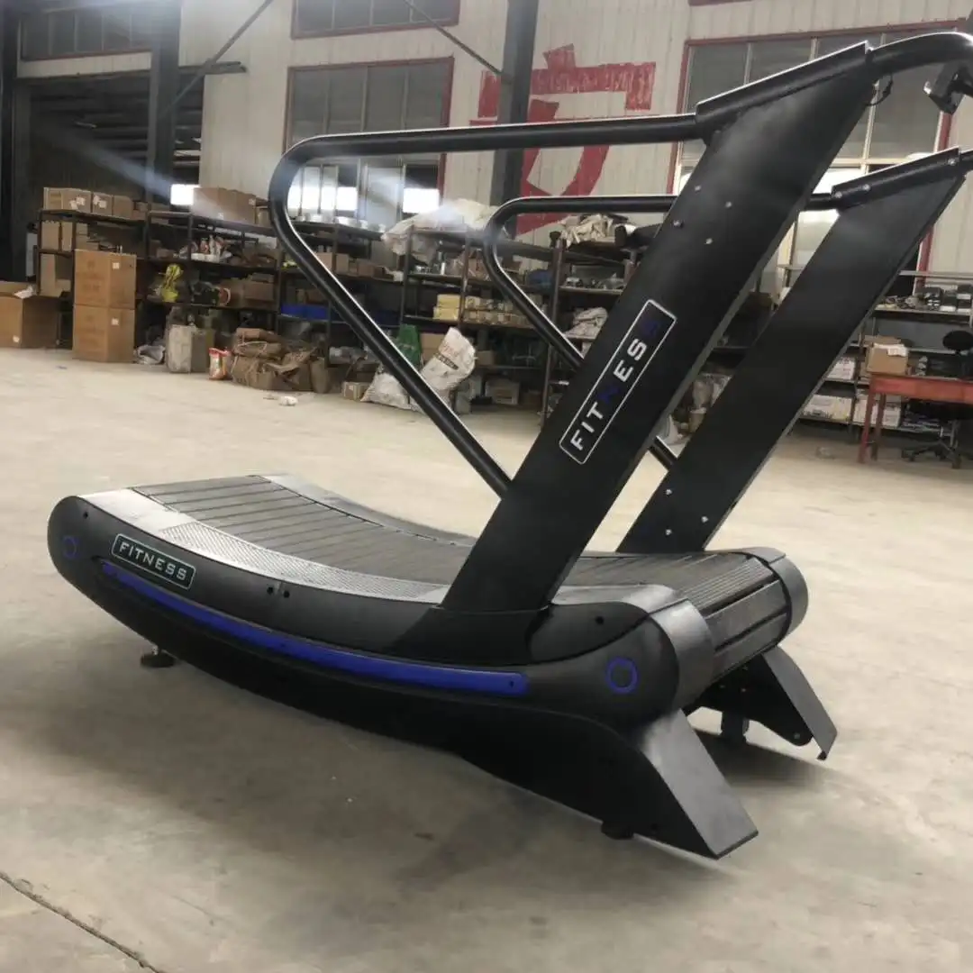 Dezhou factory wholesale unpowered curved treadmill and lowest noise self-unpowered running machine