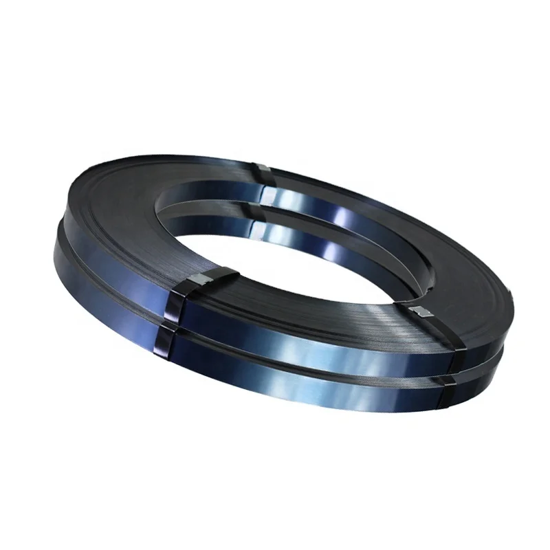 Factory Direct Cheap Price Plain 0.6mm*19mm steel strappingstrip blue metal strip cold rolled steel strip q235b
