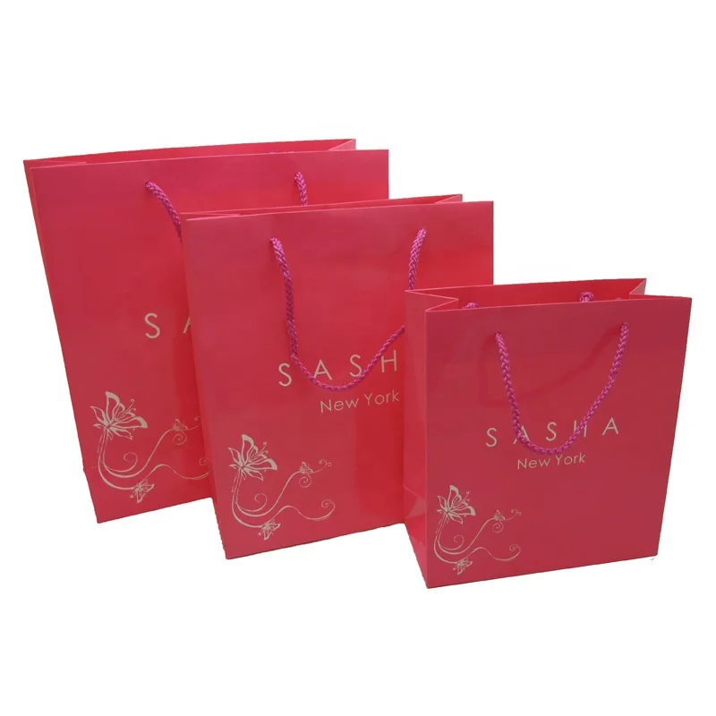 Custom Logo Printed Luxury Perfume Retail Diy Clear Paper Shopping Gift Boutique Paper Bags