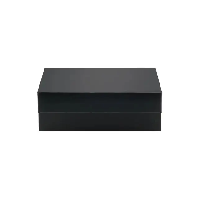 Custom Printed Luxury Black Corrugated Paper Hat Paper Folding Packing Gift Box