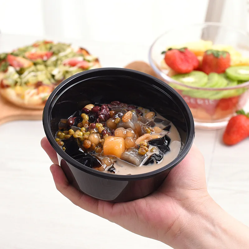 1000pcs/Pack 30ml 45ml 60ml 100ml Disposable Transparent Plastic Cups One-Piece Split Sauce Cup With Cover