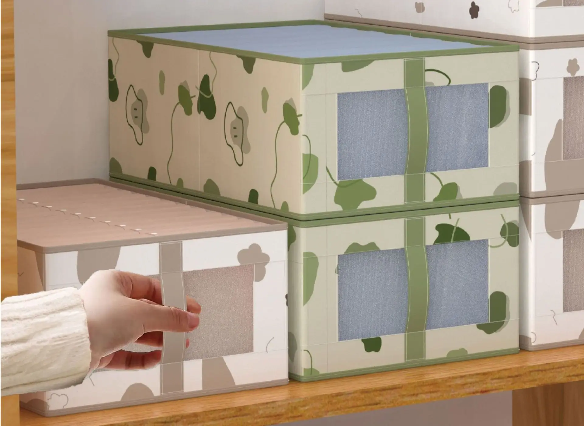 Top Sale European Style Square Plastic Closet Organizer Box for Wardrobe Clothes Underwear Bras Panties Socks Ties Storage