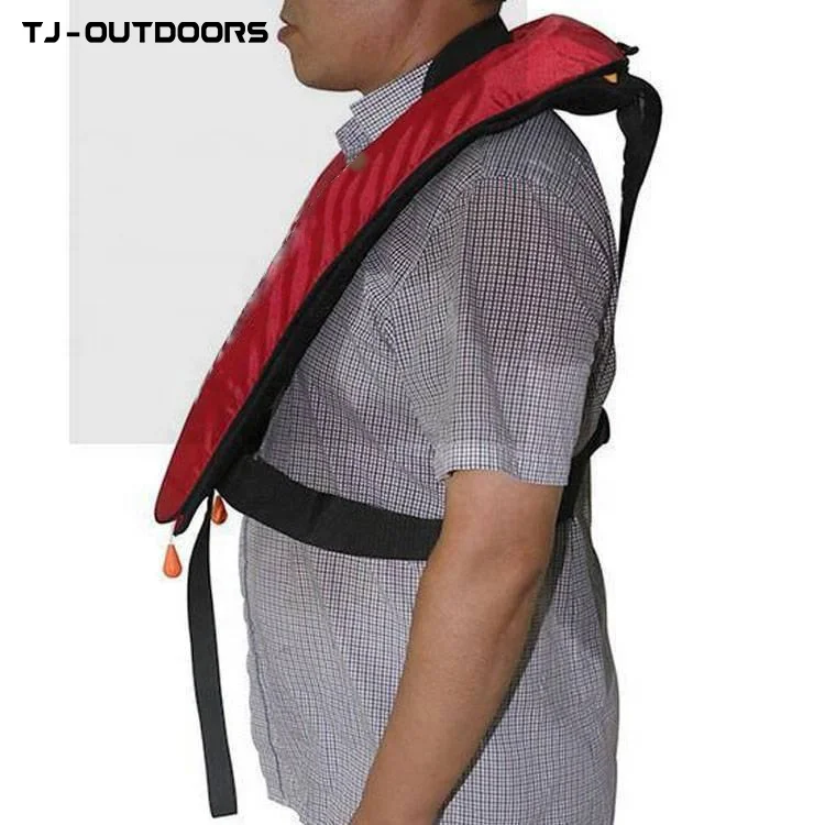 Cheap safe water rescue equipment Waterproof Oxford Quick Inflatable life jacket