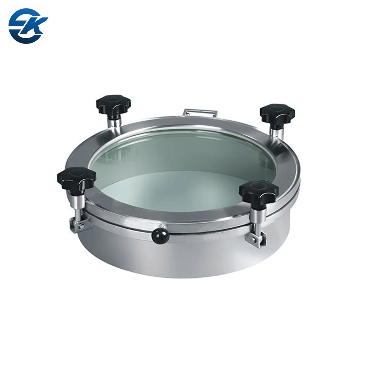 Круглый люк высокого давления из нержавеющей стали SS304, крышка люка с смотровым стеклом, фланец из стекла