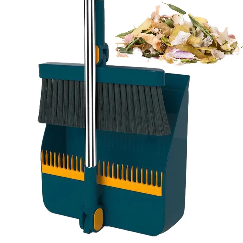 High-end Bathroom Water Wiper To Sweep Magic Brush Garbage Squeegee Home Cleaning Products Broom and Scoop Set Folding Dustpan