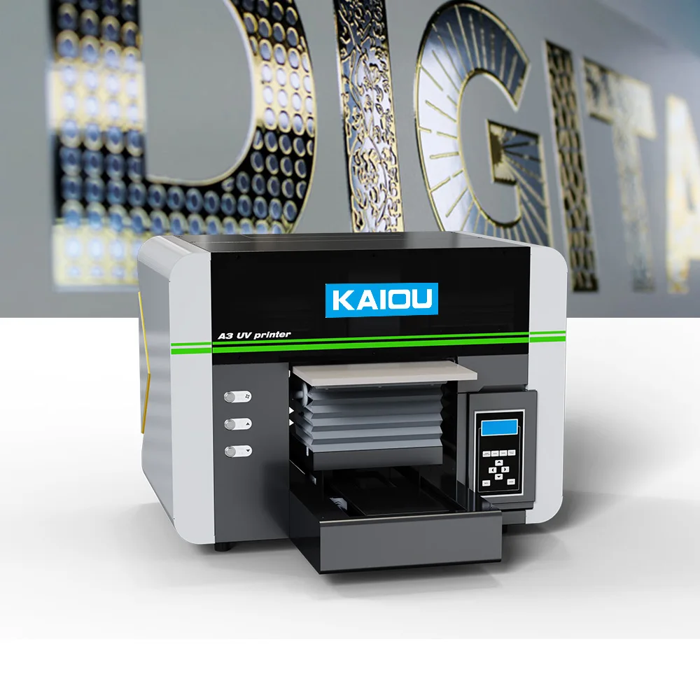 A3 33CM Size Inkjet Label Printing Machine Uv Varnish Sticker Printer UV Color Label Printer With Varnish Function