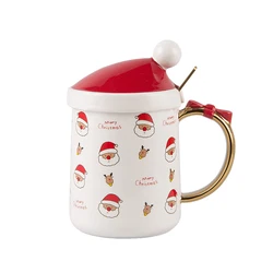 Supplier Milk Breakfast Art Coffee Ins Glaze Personalised Ceramic Bulk Christmas Cup Mug