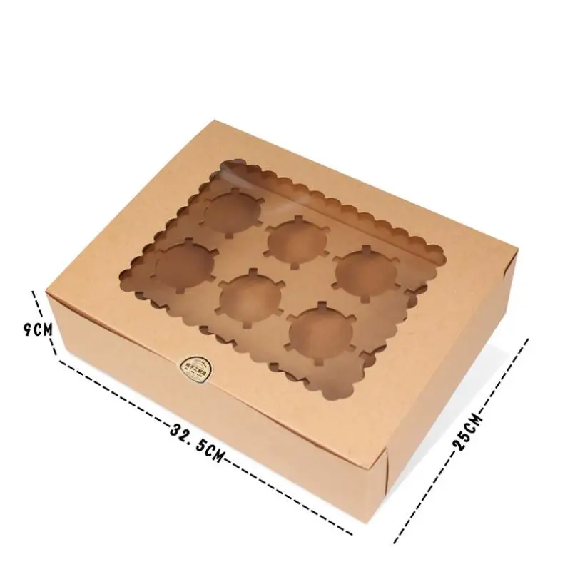 Cupcake Cake Paper Packaging Box Custom Logo Kraft Paper Colorful Printed Paper Packing Box 15~20 Days Recyclable 3000PCS Accept