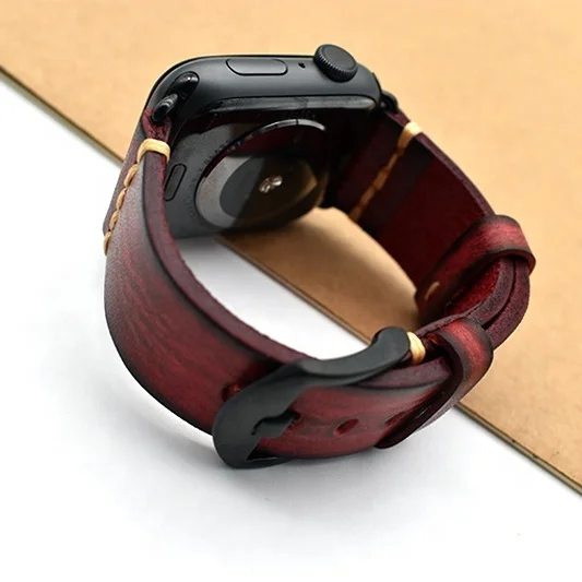  Сменный ремешок из натуральной кожи для apple watch Band с пользовательским