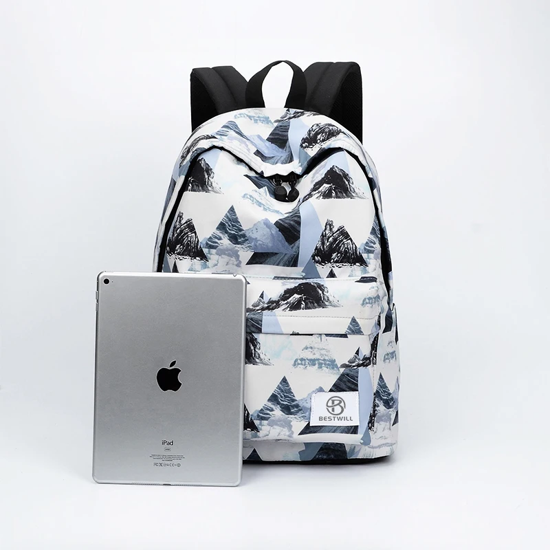 BESTWILL wholesale 2022 large capacity printing PVC university student school girl  casual women other Ladies backpacks