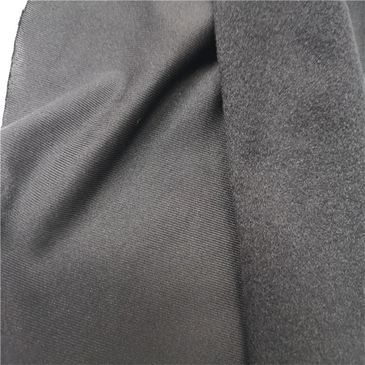 180gsm DTY Polyester Brushed Fabric One Side Fleece Super Soft Polyester Spandex Fabric