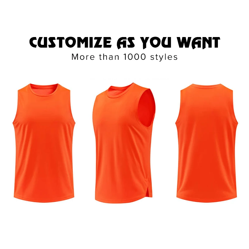 Chinjane Manufacturer Sleeveless Shirts Sportswear Singlet Workout Fitness Gym Tank Top Man Solid Sport Vest With Prints