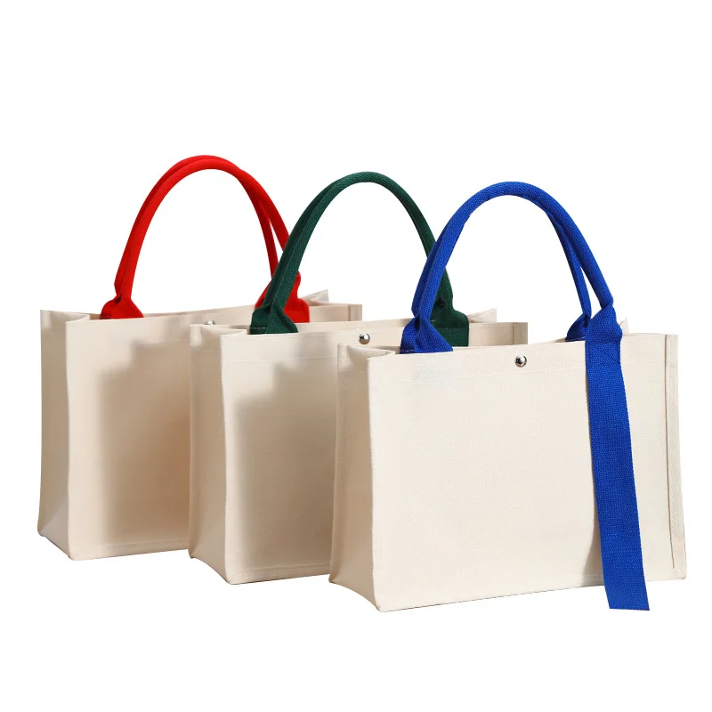 custom logo high quality durable advanced waterproof laminated cotton canvas gift promotional shopping tote bag canvas tote bag