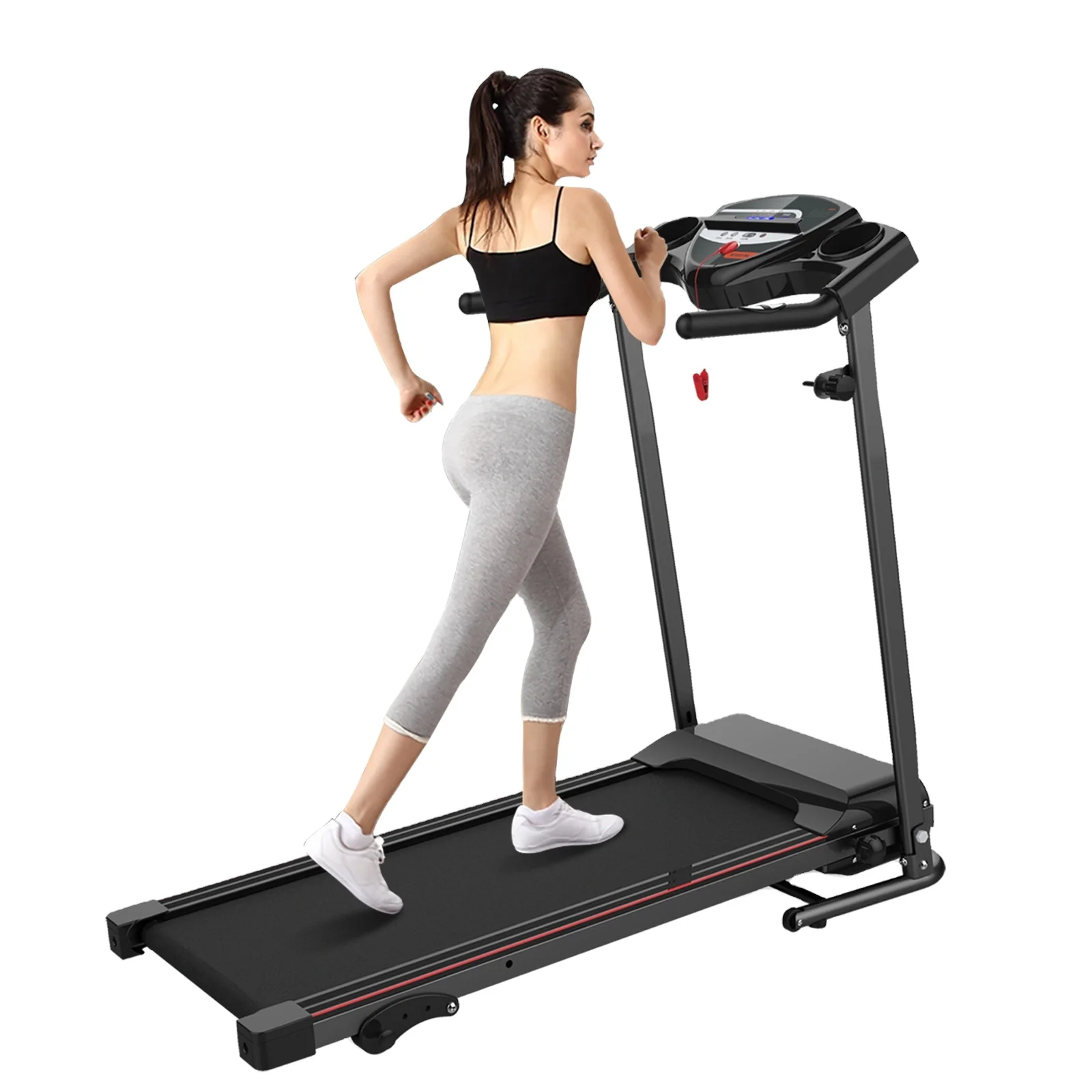 Deluxe 2hp Dc Motor Life Long Motorized Treadmill with Massager Belt Home Running Machine