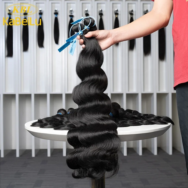 KBL 10inch to 50inch Good feedback Virgin cuticle alinged raw hair bundles , Brazilian  human hair bundles & hair extensions
