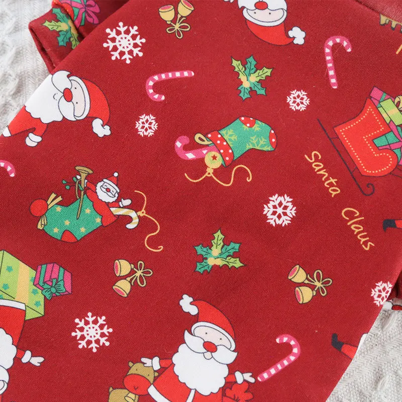 Cuhk Dog and Cat Teddy Bear Hoodie Christmas Printed Fleece Spring Autumn Pet Supplies Nylon Cotton Apparel Plus Shirt Style